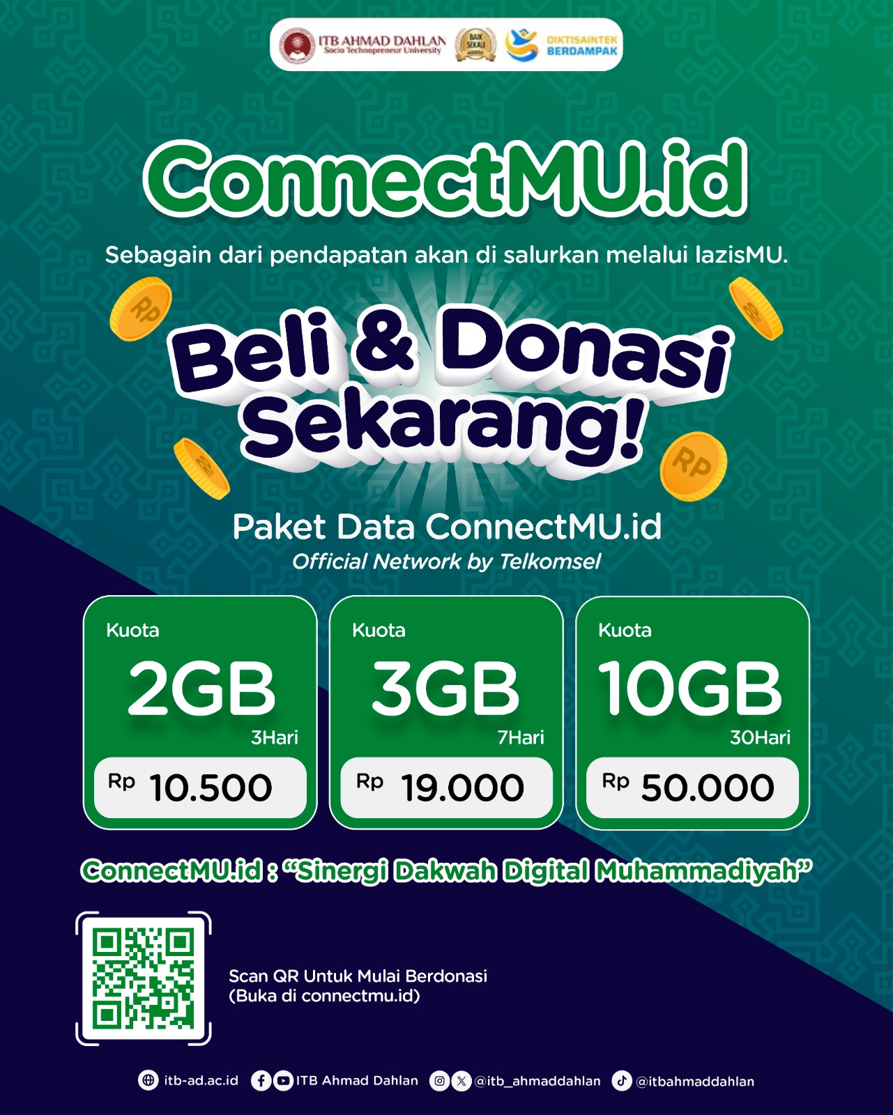 Pembelian Paket Data Telkomsel Melalui ConnectMU.id,